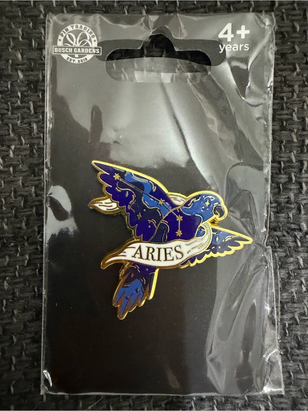 Busch Gardens Enamel Collectible Trading Pin Zodiak Aries - Blue Bird